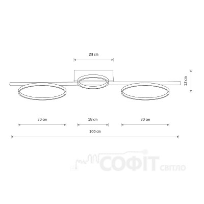 Потолочная люстра Nowodvorski 10816 Circolo LED 3x33W 3000K 1100Lm IP20