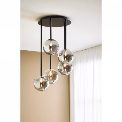 Люстра MarkSlojd Sweden UNIVERSE Ceiling 5L Black/Smoke 108111