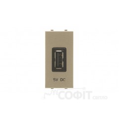 USB зарядка ABB Zenit шампань 1 мод., N2185 CV