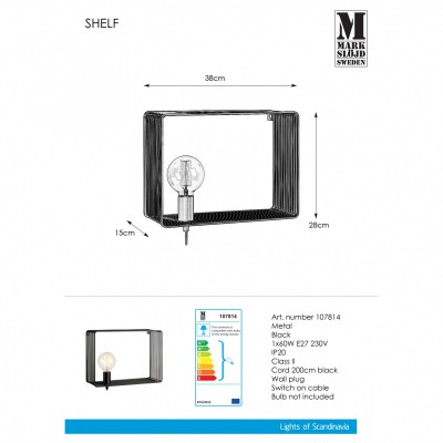 Бра MarkSlojd Sweden Shelf 1L 107814