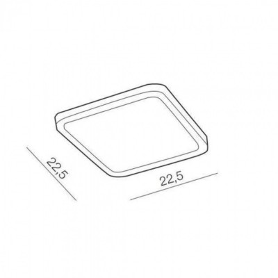 Точковий світильник AZzardo SLIM 22 SQUARE 3000K IP44 WH AZ4170
