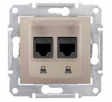 Розетка компьютерн. х2 титан Sedna SDN4400168 Schneider Electric