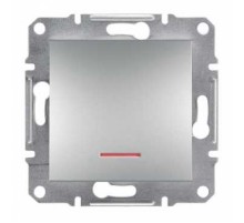 Выключатель 1-Клавишн. алюминий с подсветкой Asfora EPH1500161 переключатель Schneider Electric