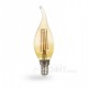 Лампа светодиодная C37 Свеча на ветру Feron LB-159 Золото 6W E14 2200K Filament