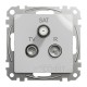 Розетка TV/SAT/R кінцева, алюміній, Sedna Design & Elements SDD113481, Schneider Electric