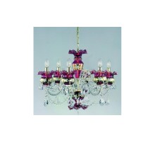 Люстра кришталева ArtGlass ESMERALDA V. red