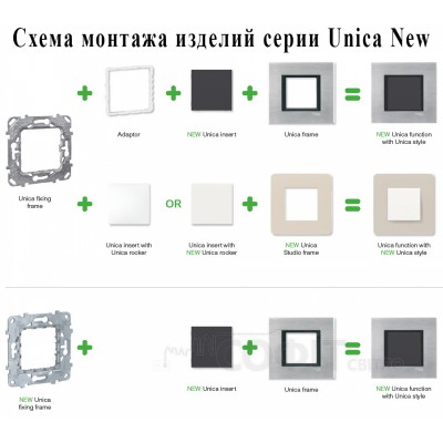 Рамка 1-постовая, камень/антрацит, Unica New Pure, NU600287 Schneider Electric