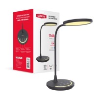 Настільна лампа MAXUS Desk Lamp 12W 3CCT BL, Чорна, 1-MDL-12W-BSmile