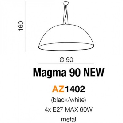 Подвесной светильник AZzardo MAGMA 90 AZ1402 Подвесной светильник AZzardo MAGMA 90 AZ1402