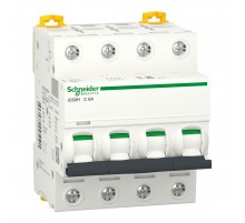 Автоматичний вимикач 6А, 4 полюси, крива C, 10кА Schneider Electric Acti9 iC60H A9F89406