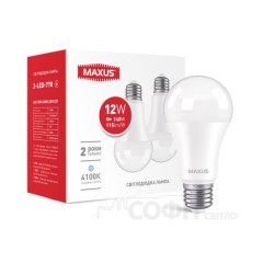 Лампа светодиодная A60 Maxus 2-LED-778 A60 12W 4100K 220V E27
