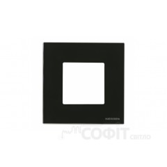 Рамка 1 пост ABB Zenit стекло черное, N2271 CN
