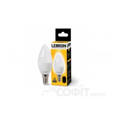 Лампа світлодіодна LED Lebron L-C37 8W E14 3000K 220V 700Lm 11-13-27