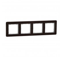 Рамка 4-постова, венге, Sedna Elements SDD381804, Schneider Electric