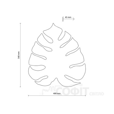 Настінний світильник TK Lighting MONSTERA XL BEIGE, 6436