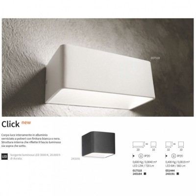 Бра Ideal Lux CLICK AP D10 NERO 243191 Бра Ideal Lux CLICK AP D10 NERO 243191