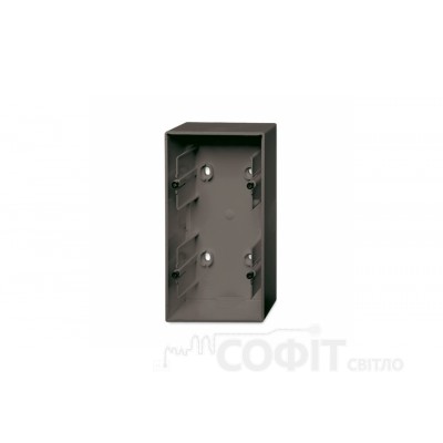Коробка накладная 2 поста ABB Basic 55 черный шато, 1702-95-507
