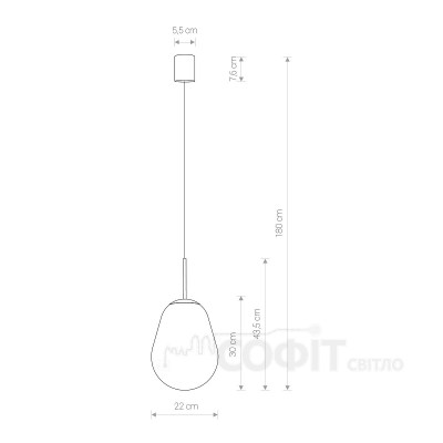 Підвісний світильник Nowodvorski 7800 Pear Black S