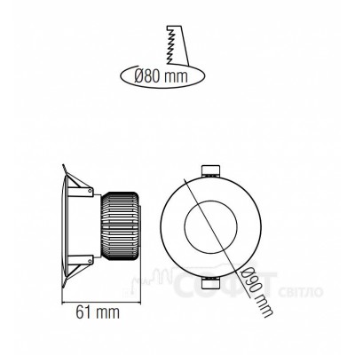 Светодиодный влагозащищенный светильник Horoz 016 029 0006 GABRIEL 6W 4200k IP65