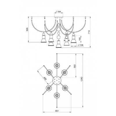 Люстра Pikart ARCH 7U 12894-4 Люстра Pikart ARCH 7U 12894-4