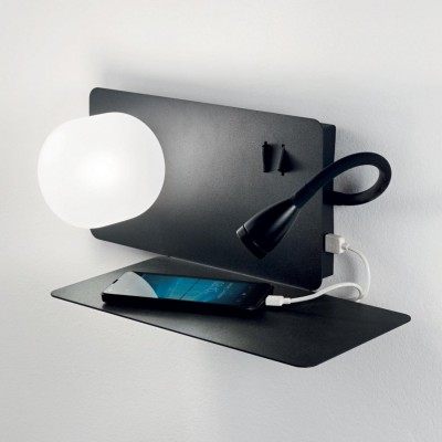 Бра - спот Ideal Lux BOOK-2 AP NERO 174846