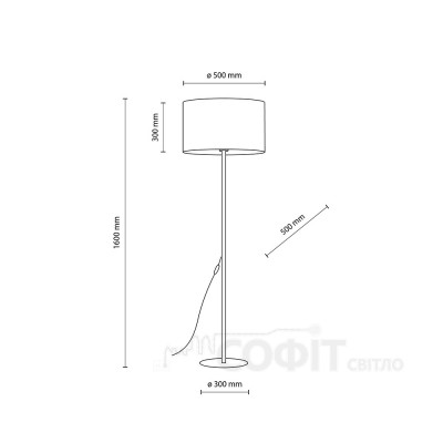 Торшер TK Lighting GLORII BLACK, 16011