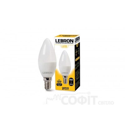 Лампа світлодіодна LED Lebron L-C37 8W E14 4100K 220V 700Lm 00-10-48, 11-13-28