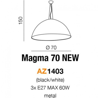 Подвесной светильник AZzardo MAGMA 70 AZ1403