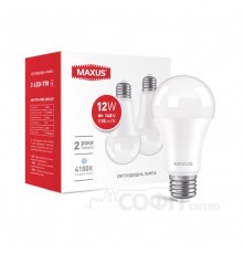 Лампа світлодіодна A60 Maxus 2-LED-778 A60 12W 4100K 220V E27