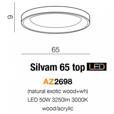 Накладной светильник AZzardo SILVAM 65 TOP AZ2698