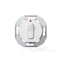 Переключатель кнопочный с подсветкой 16А, белый, Renova, WDE011004 Schneider Electric