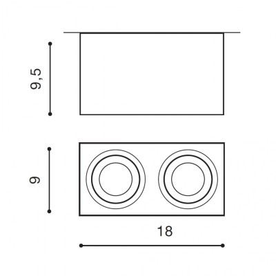 Точковий світильник AZzardo BRANT 2 SQUARE IP44 WHITE AZ2823