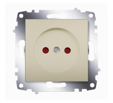 Розетка без заземлення із захисними шторками ABB Cosmo титаніум 619-011400-286