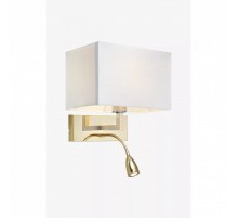 Бра MarkSlojd Sweden SAVOY Wall 2L Brass/White 106308