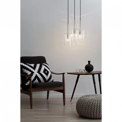 Люстра MarkSlojd Sweden ROCKFORD Pendant 3L Round Chrome/Clear 105099