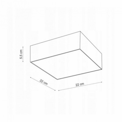 Потолочный светильник AZzardo MONZA S 22 CCT REMOTE CONTROL (BK) AZ4770