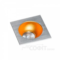 Точковий світильник AZzardo HUGO 1 DOWNLIGHT AZ1733 + AZ0824 Aluminium/Gold