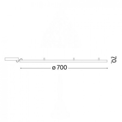 Люстра Ideal Lux ORACLE SLIM PL D070 ROUND WH 3000K 265995 Люстра Ideal Lux ORACLE SLIM PL D070 ROUND WH 3000K 265995