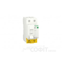 Выключатель дифференциального тока (УЗО) 40А, 100мА, 2 полюса, Тип AC Schneider Electric RESI9 R9R52240