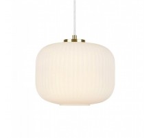 Підвісний світильник MarkSlojd Sweden SOBER Pendant Small 1L Brushed Brass/White 108123