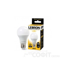 Лампа світлодіодна LED Lebron L-A60 10W E27 4100K 220V 850Lm 11-11-32