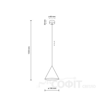 Подвесной светильник TK Lighting CONO YELLOW S, 10077