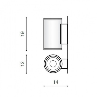 Архітектурне освітлення AZzardo JOE WALL 2 BLACK AZ3320