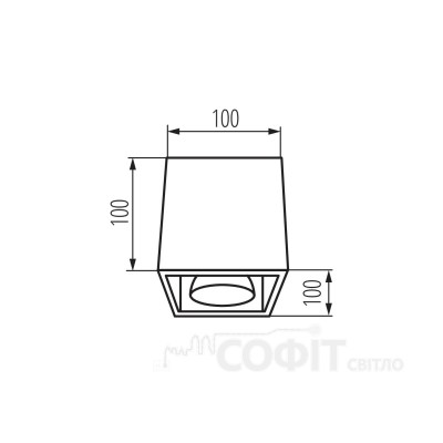 Накладний світильник Kanlux 27030 Algo Gu10 Cl-b