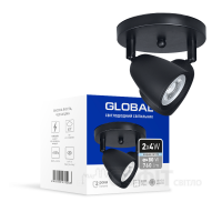 Спотовый светильник GLOBAL GSL-01C 2x4W 4100K черный (2-GSL-10841-CB)