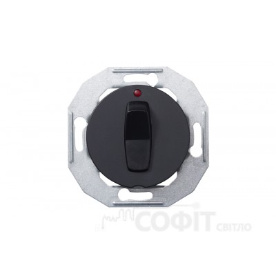 Перемикач кнопковий з підсвічуванням 16А, чорний, Renova, WDE011204 Schneider Electric