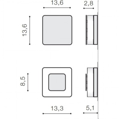 Уличный светильник AZzardo ENOK SQUARE WALL 3000K BK AZ4461
