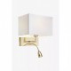 Бра MarkSlojd Sweden SAVOY Wall 2L Brass/White 106308