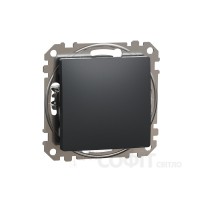 Одноклавишный выключатель Sedna Design & Elements, чёрный, SDD114101 Schneider Electric
