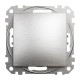 Выключатель одноклавишный, матовый алюминий, Sedna Design & Elements SDD170101, Schneider Electric